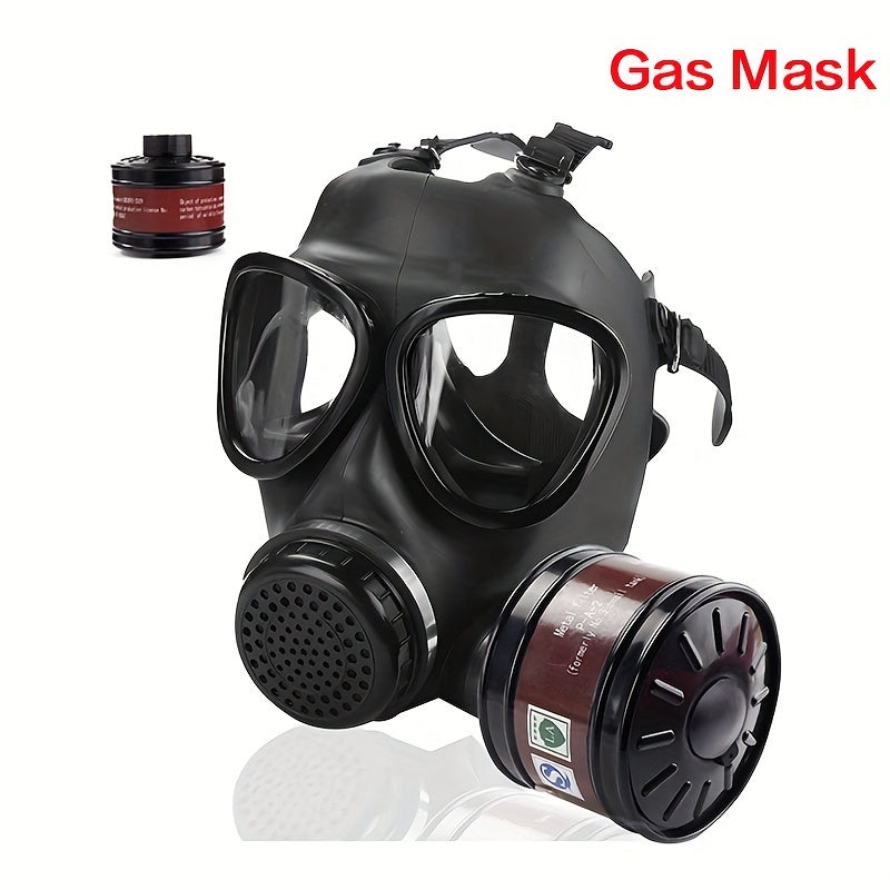 Volgelaatsmasker met 40 mm actieve koolstoffilter voor bescherming tegen chemische dampen | Industrieel gasmasker voor verfspuiten en reiniging