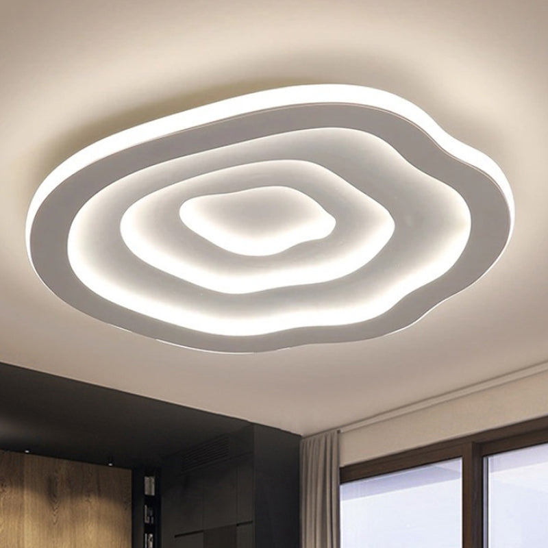 LED plafondlamp opbouw 16"/20"/24" rond wit acryl plat armatuur warm & koel wit voor slaapkamer keuken woonkamer gang
