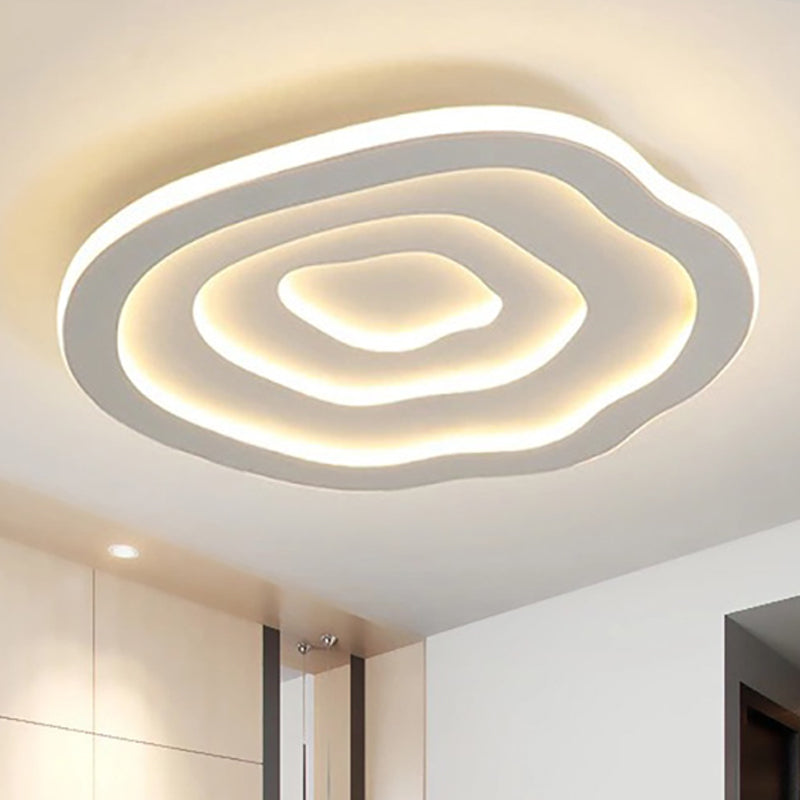 LED plafondlamp opbouw 16"/20"/24" rond wit acryl plat armatuur warm & koel wit voor slaapkamer keuken woonkamer gang