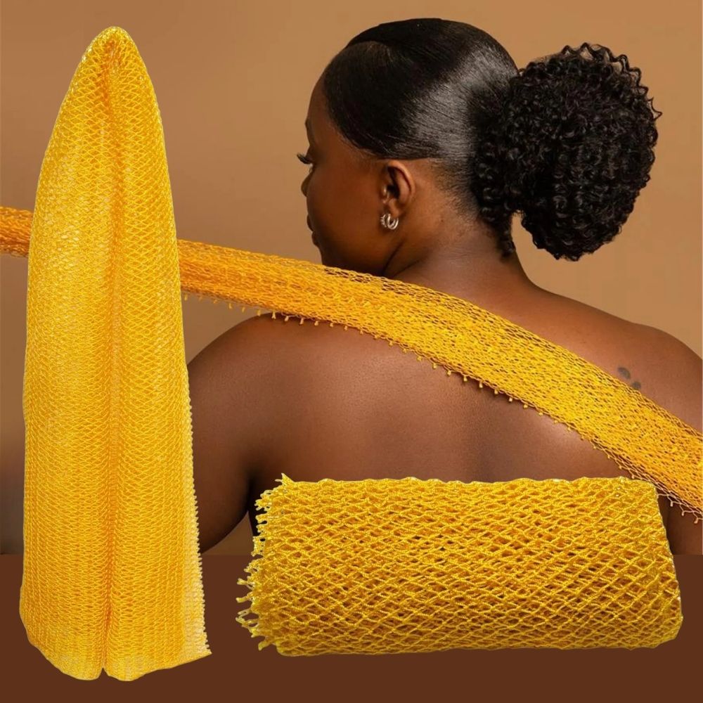 Afrikaanse net-spons voor exfoliatie onder de douche