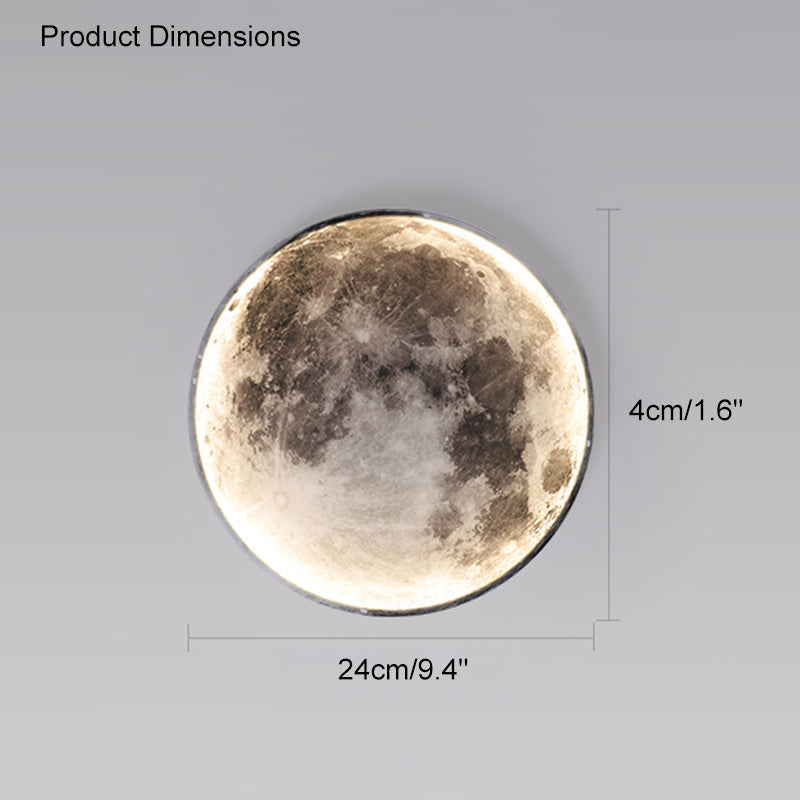 LED Celestial Sconce Light Dimmable Remote Control Moon Design Art Fixture 39 in Diameter PVC Ambient Illumination for Bedrooms Living Space | Thomler