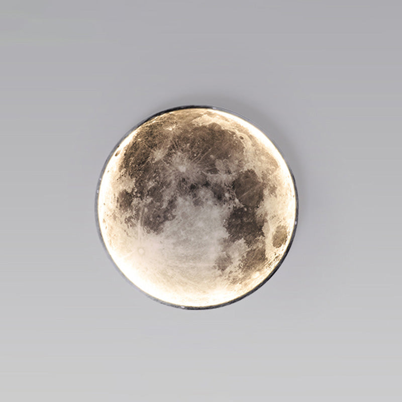 LED Celestial Sconce Light Dimmable Remote Control Moon Design Art Fixture 39 in Diameter PVC Ambient Illumination for Bedrooms Living Space | Thomler