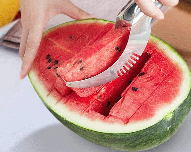 Roestvrijstalen fruitsnijder voor watermeloen, cantaloupe, papaja, drakenfruit, keukengerei voor snelle bereiding | Thomler