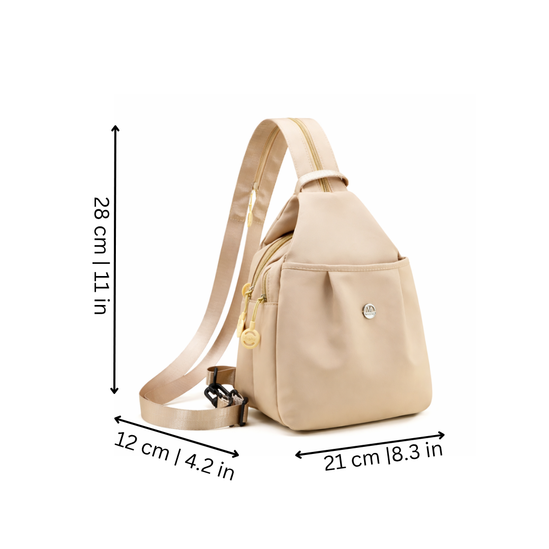 Convertible Crossbody Backpack with Hidden Pockets – Lightweight Water-Resistant Daily Carry Bag for Women & Men