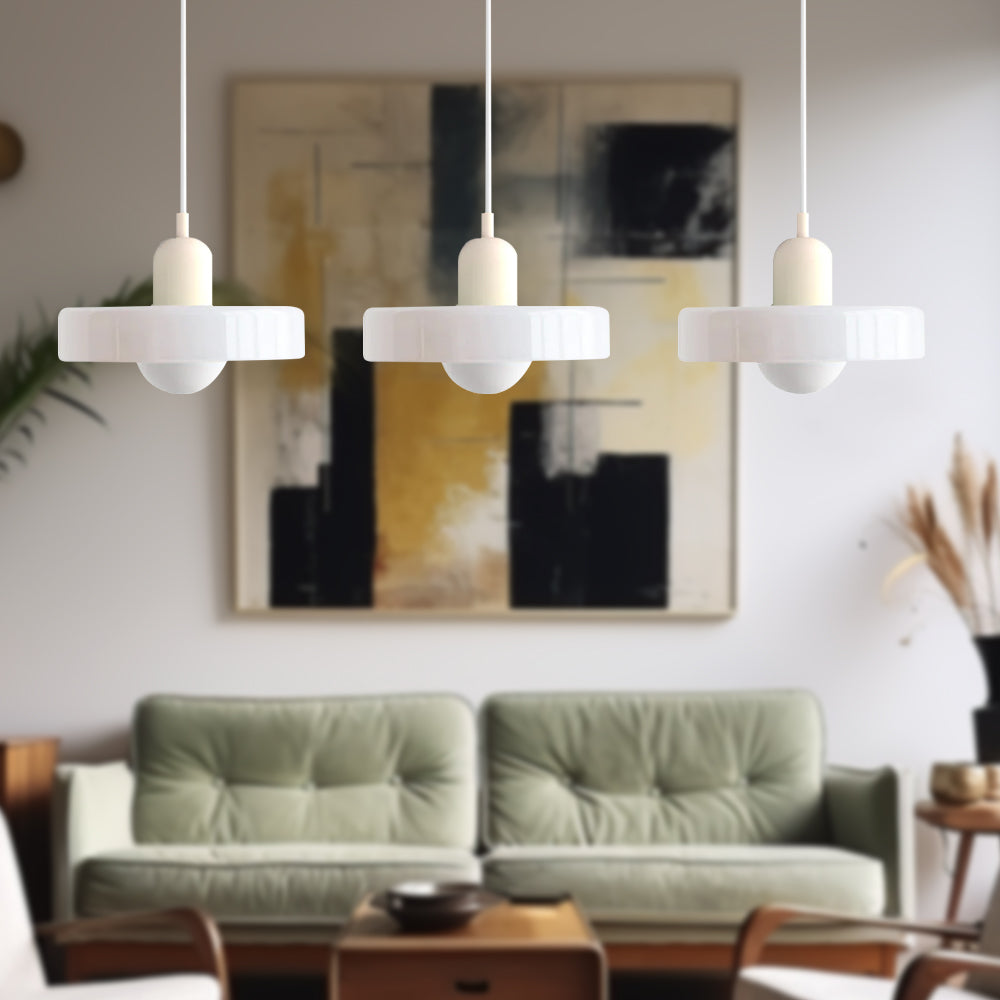 Glas-Pendelleuchte 12 Zoll höhenverstellbare Deckenleuchte für Schlafzimmer Nachttische modern minimalistisch nordische Hängelampe E27 Fassung für | Thomler
