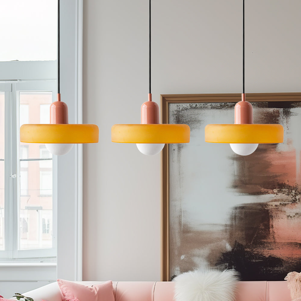 Glas-Pendelleuchte 12 Zoll höhenverstellbare Deckenleuchte für Schlafzimmer Nachttische modern minimalistisch nordische Hängelampe E27 Fassung für | Thomler