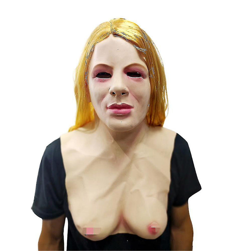 Vollgesichtsmaske für Erwachsene – Kostüm-Kopfbedeckung aus Naturlatex für Halloween, Theater & Cosplay-Events