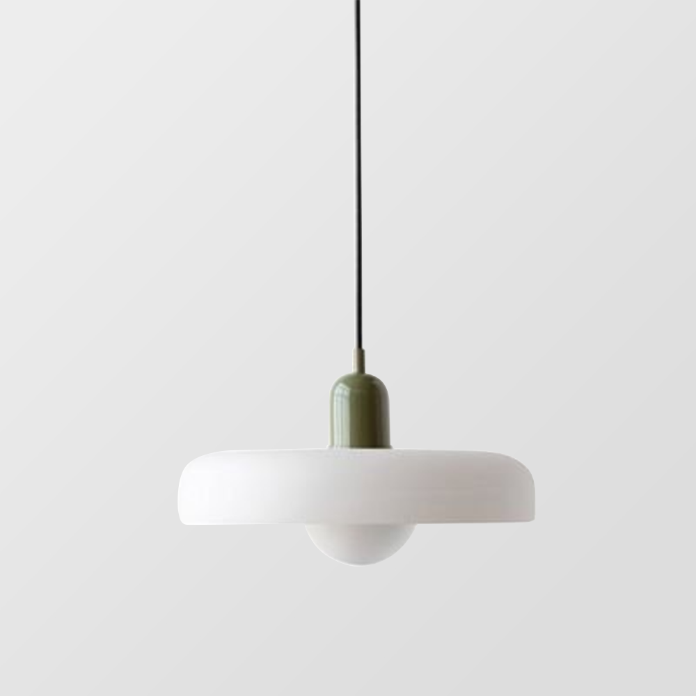 Handcrafted Art Glass Dome Pendant Light, Adjustable Modern Hanging Fixture for Dining Room Kitchen Island Living Room | Thomler
