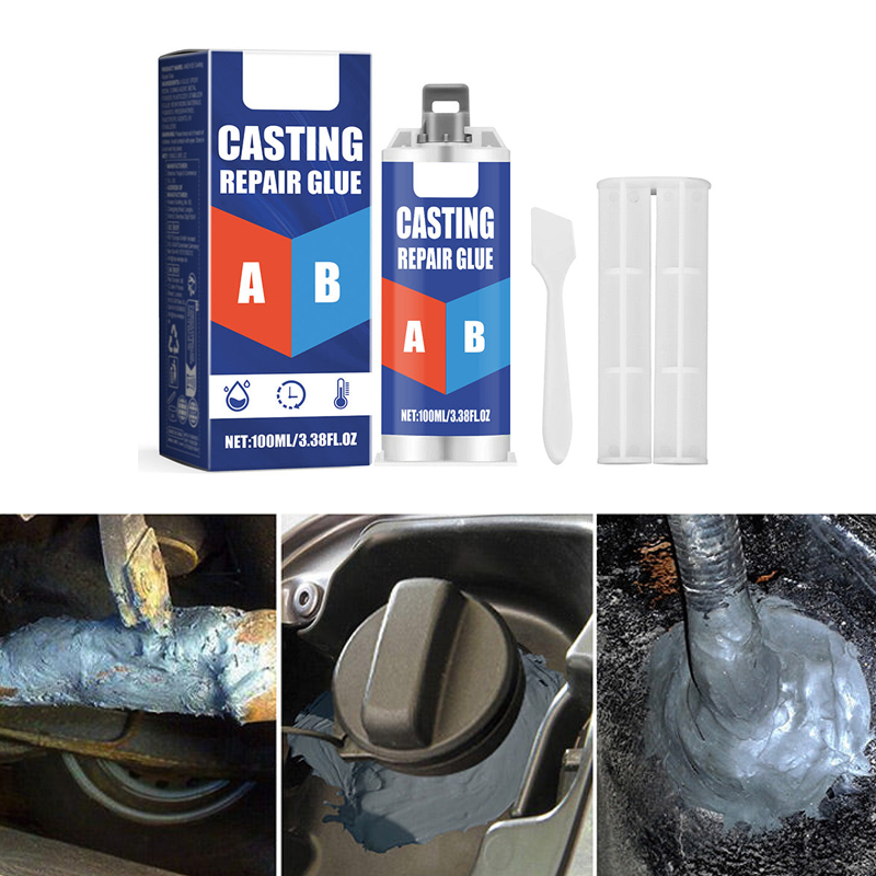 Heavy-Duty Metal Repair Epoxy Putty Hittebestendige Twee-Componenten Staallijm voor Automotive, Industrie, Gietijzer, Aluminium en Doe-het-zelf Projecten
