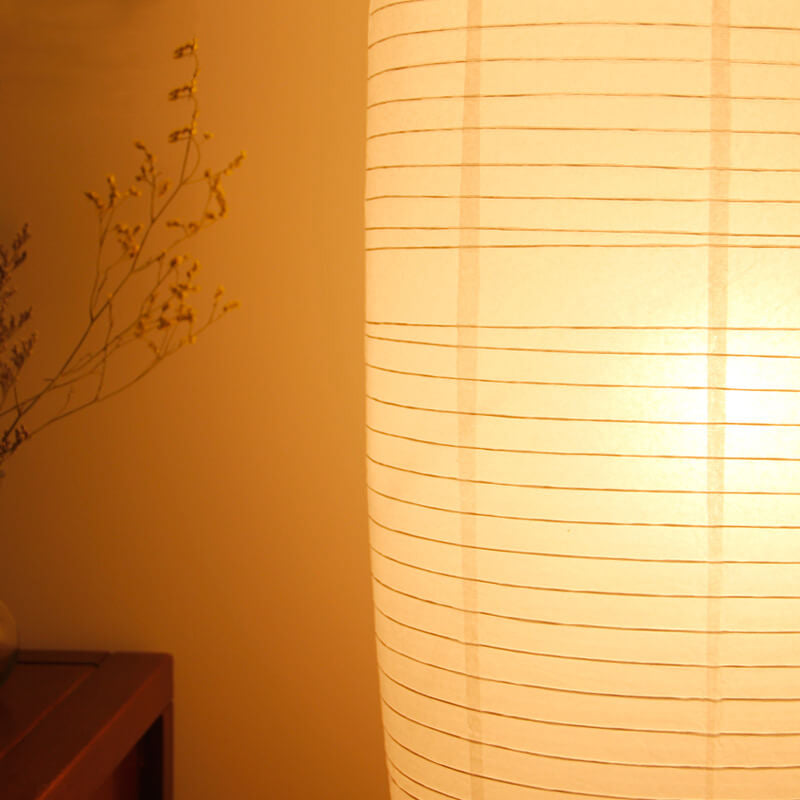 Dual-Socket Upright Lamp with Rice Paper Diffuser 54-Inch Tall White or Black for Bedside & Lounge | Thomler