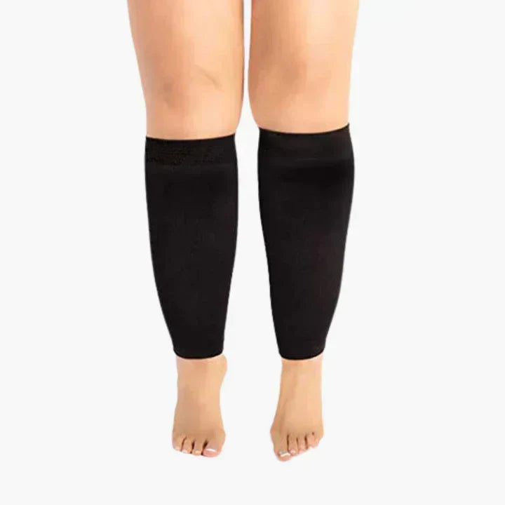 Compression Leg Sleeves for Circulation Support & Swelling Relief | Open-Toe Graduated Compression Calf Sleeves for Edema | Breathable
