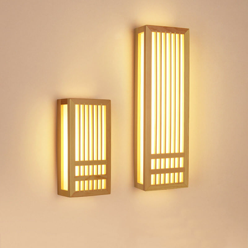 Wood Sconce Light 12 in Neutral Finish for Hallway Bedroom Entryway Ambient Low-Profile Fixture Energy-Saving Indoor Decor | Thomler
