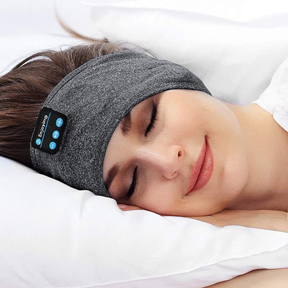 Komfortables Bluetooth-Stirnband für Sport und Schlaf