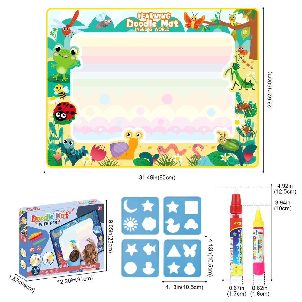Magic Reusable Doodle Mat - No Mess Coloring Board for Kids