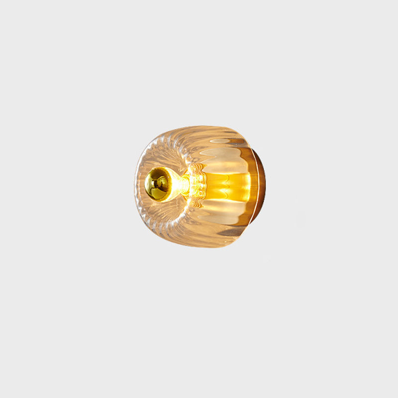 Hardwired Ceiling Light 6.3 Inch Gold Finish for Bedroom Living Room Hallway Bathroom Compact Wall Mount E14 E12 Base Compatible with LED In | Thomler