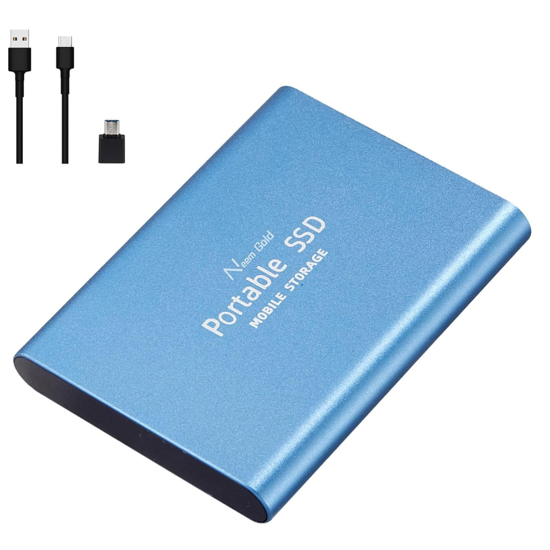 SSD portátil USB, velocidad de lectura de 1050 MB/s, capacidad de almacenamiento de 1 TB, carcasa resistente a impactos para Mac, Windows, Android, juegos y copias de seguridad | Thomler