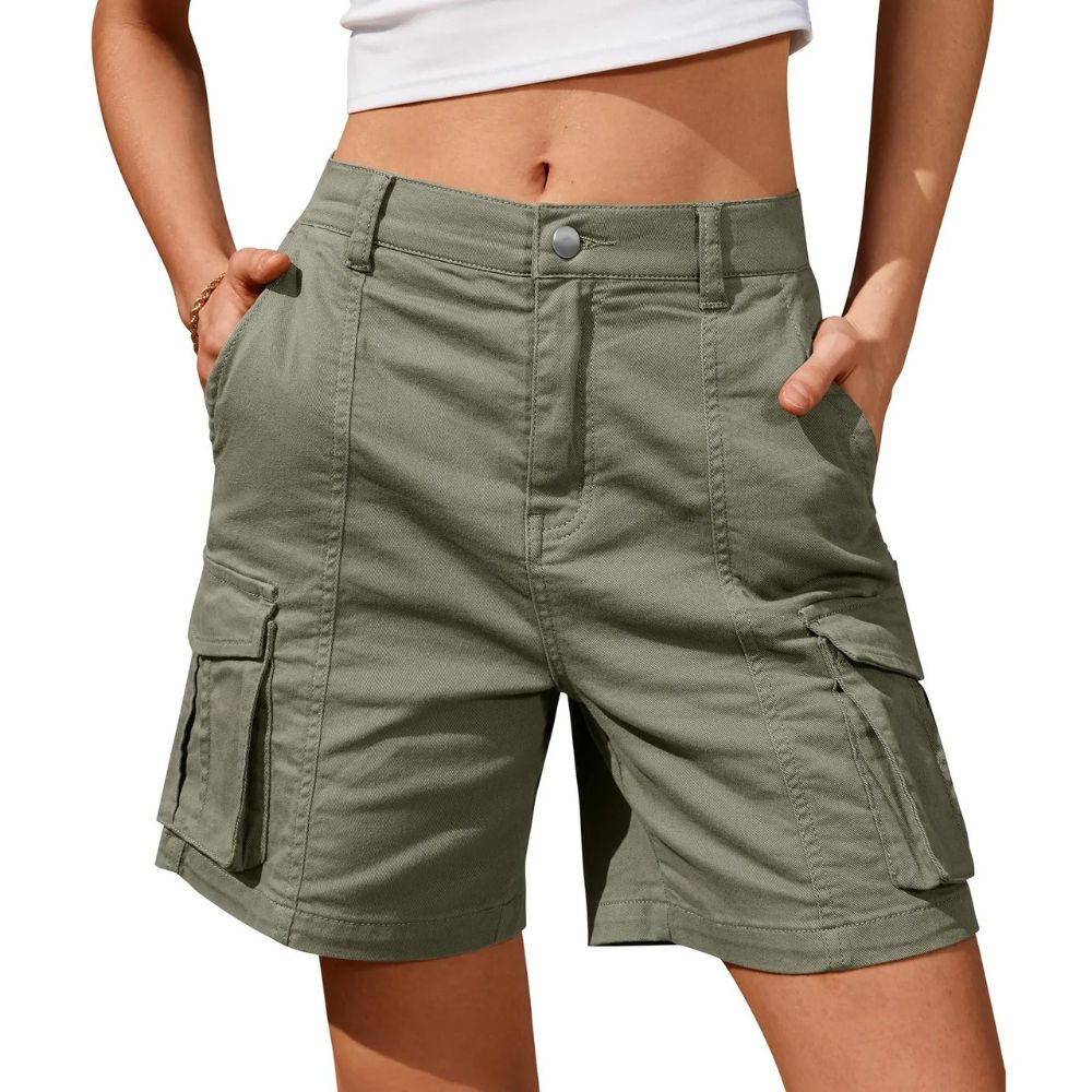 Damen-Cargoshorts mit niedrigem Bund, lang