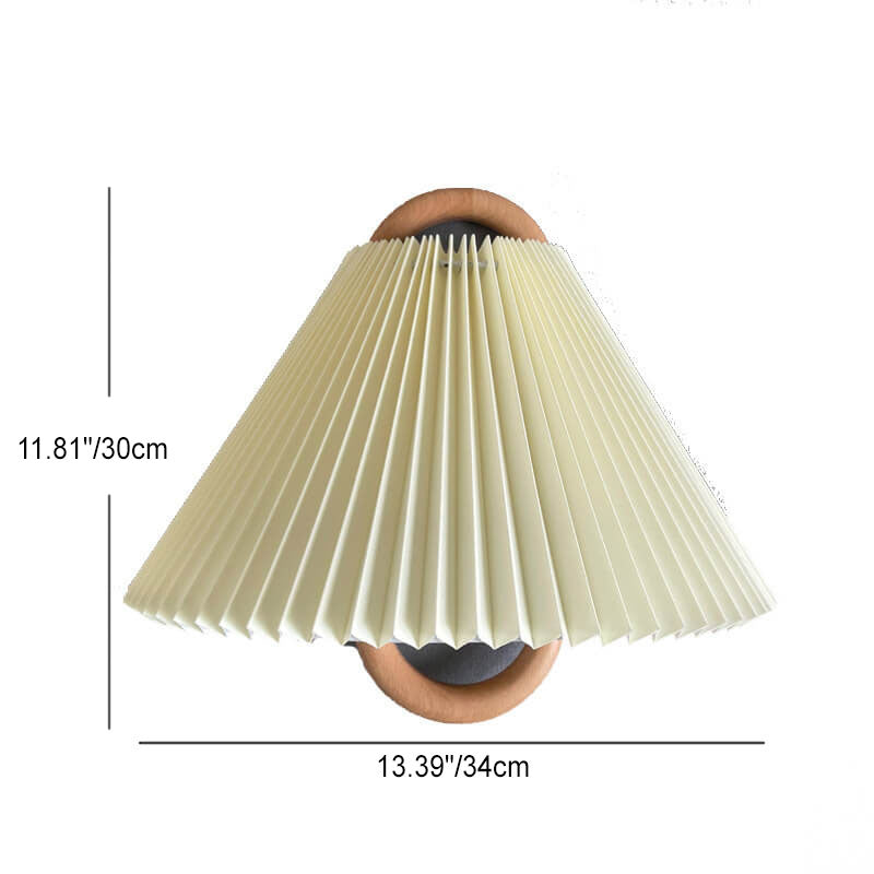 Sconce Light Fixture Wooden Frame Cloth Shade E12 Socket Flexible Install for Bedroom Living Room Hallway Apartment Home | Thomler
