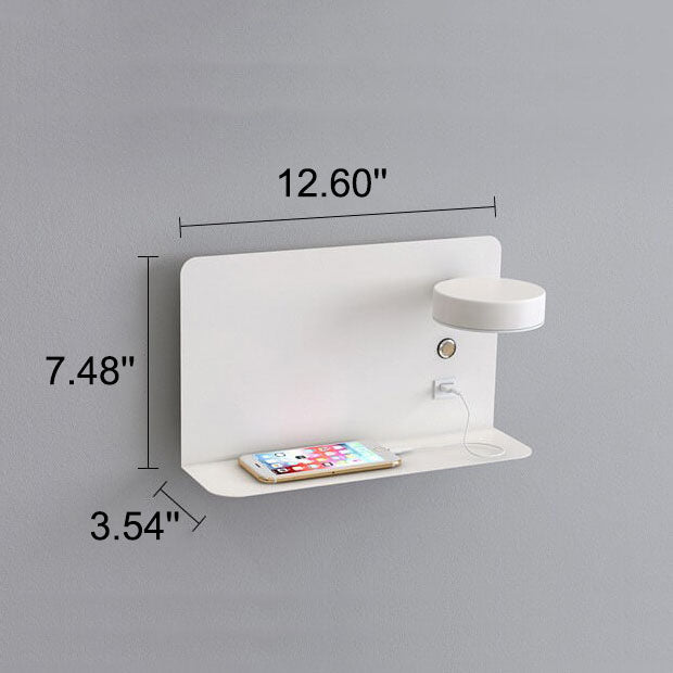 LED Wall Sconce 13 in Iron Acrylic Fixture Bedroom Bedside Hardwired Ambient Lighting Reading Task Lamp Hallway 12W 1200 Lumen Contemporary | Thomler