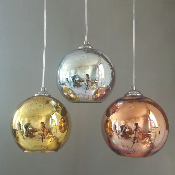 Hanging Ceiling Fixture with Multicolor Glass Shade and Height-Adjustable Cord for Kitchens, Dining Areas, Bars, and Cafés | Thomler
