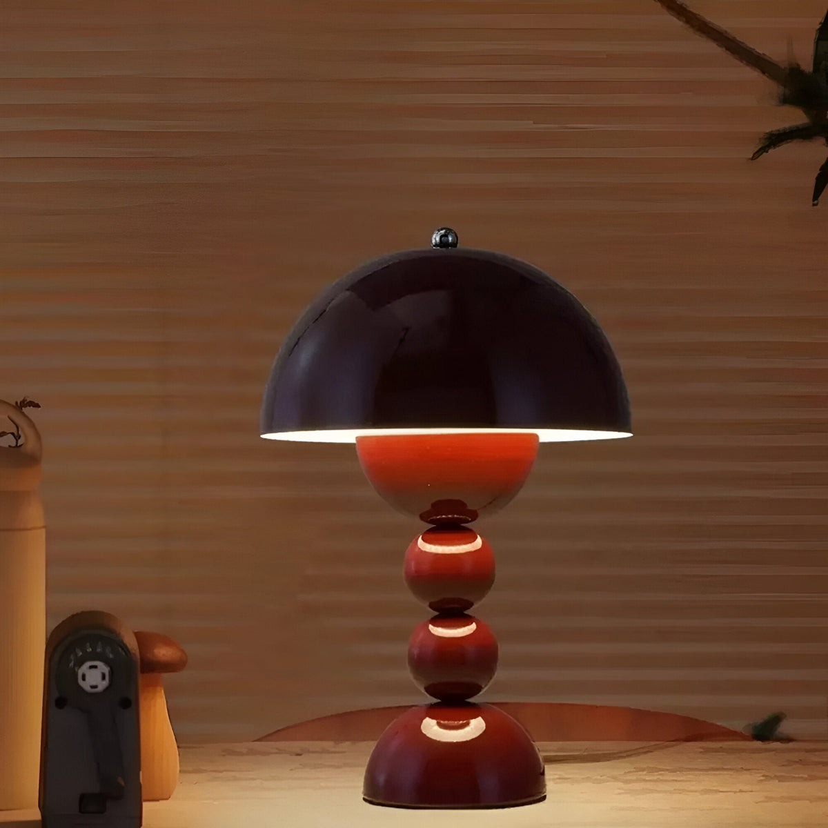 Draadloze LED-nachtkastlamp met USB-oplaadfunctie, 11-inch sculpturale acrylverlichting voor slaapkamer, bureau, leeshoek | Moderne draagbare sfeerverlichting | Thomler