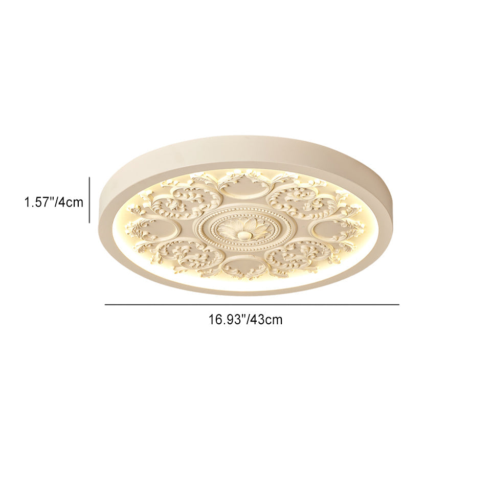 Low-Profile LED Overhead Light 13 in White Dimmable Remote Ceiling Fixture for Bedroom Modern Minimalist Living Room Hallway Low Ceilings | Thomler