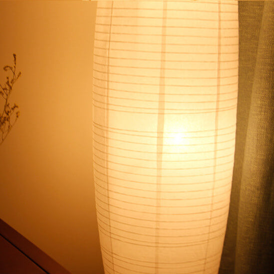 Dual-Socket Upright Lamp with Rice Paper Diffuser 54-Inch Tall White or Black for Bedside & Lounge | Thomler