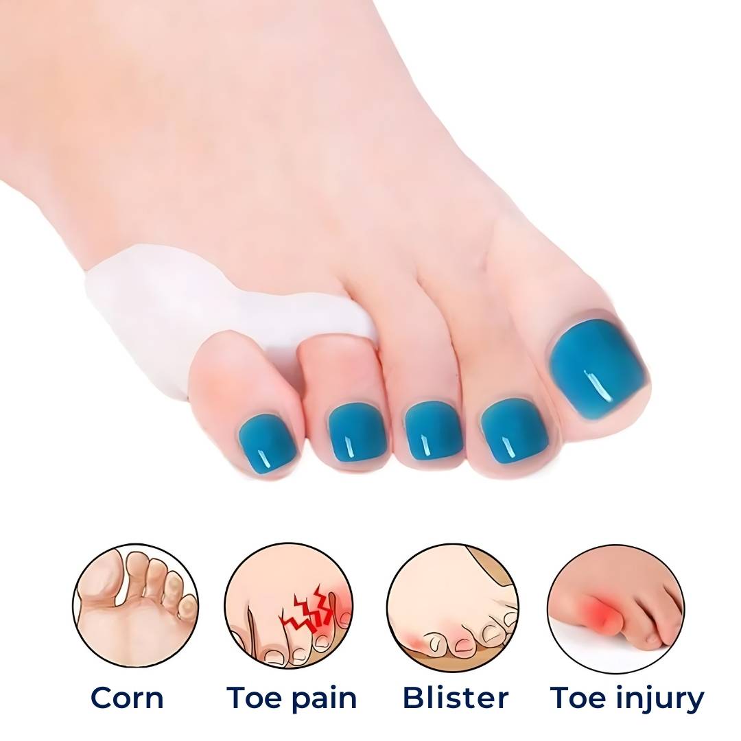 Orthopädische Zehentrenner zur Linderung bei Hallux Valgus, Hammerzehen & Fehlstellungen – Weiche Gel-Pads gegen Schmerzen am kleinen Zeh | Komfortable Fußstütze