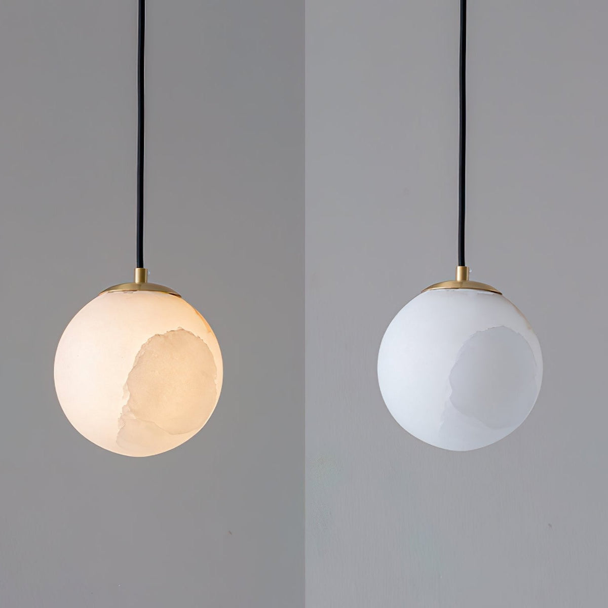 Hängende Deckenleuchte Stone Globe, 10-15 cm, verstellbares Kabel, moderne minimalistische Leuchte für Schlafzimmer, Esszimmer, Küche, Wohnbereich, Eingangsbereich