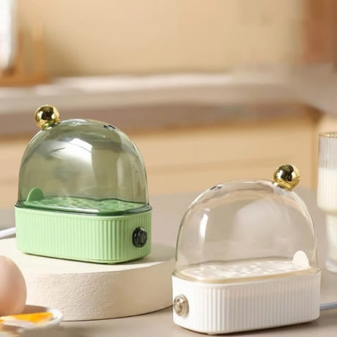 Dual-Egg Electric Steamer 5 in Wide Countertop Appliance Soft Medium Hard Boiled Breakfast Maker Small Kitchen Automatic Shutoff One-Touch B | Thomler