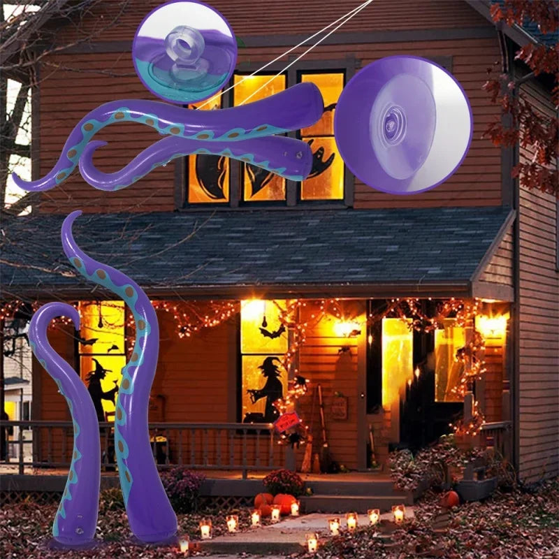 Enorme opblaasbare octopus-tentakels enge Halloween-decoraties