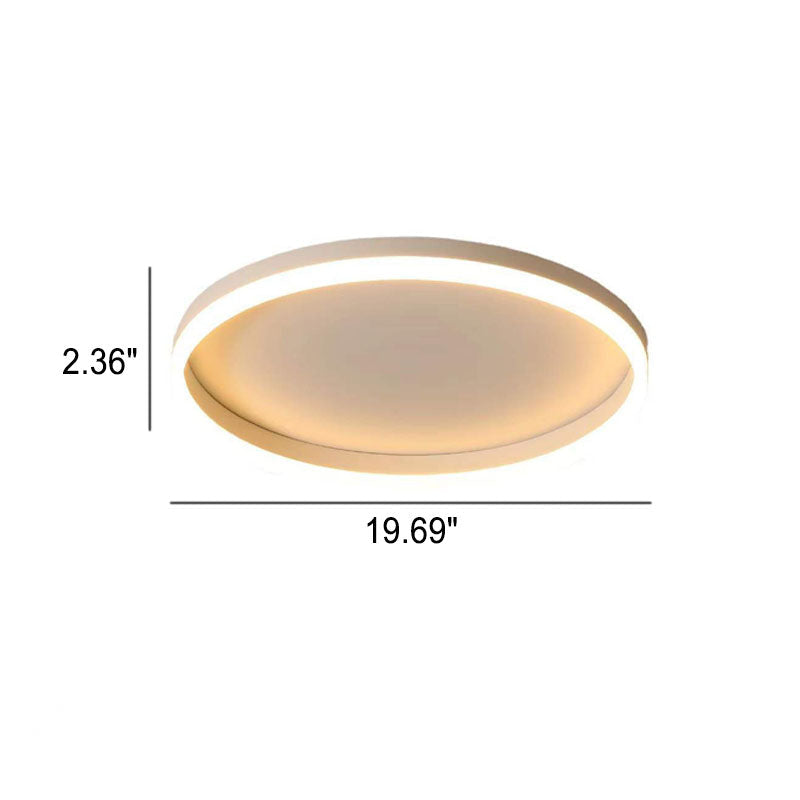 20 in Dimmable LED Ceiling Light with Remote Iron & Acrylic Fixture for Bedrooms Hallways Living Rooms Modern Low-Profile Design | Thomler