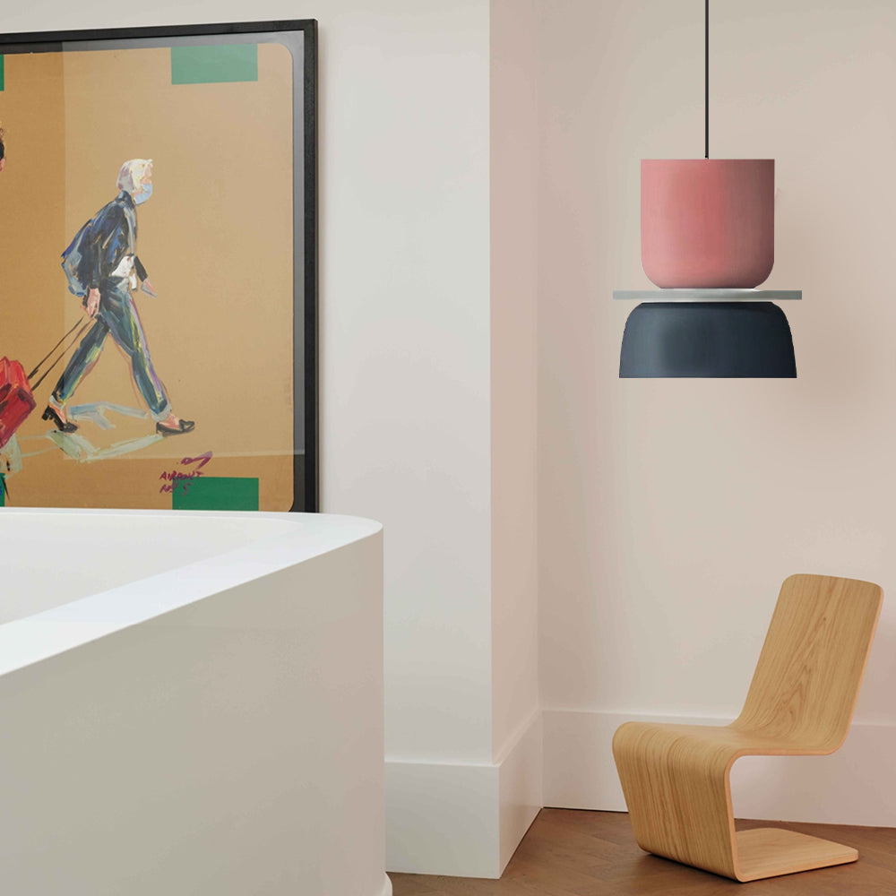 Gelaagde acryl hanglamp 11,4-inch pastel macaronkleuren moderne hangende plafondlamp E27 voor eetkamer woonkamer kinderkamer | Thomler