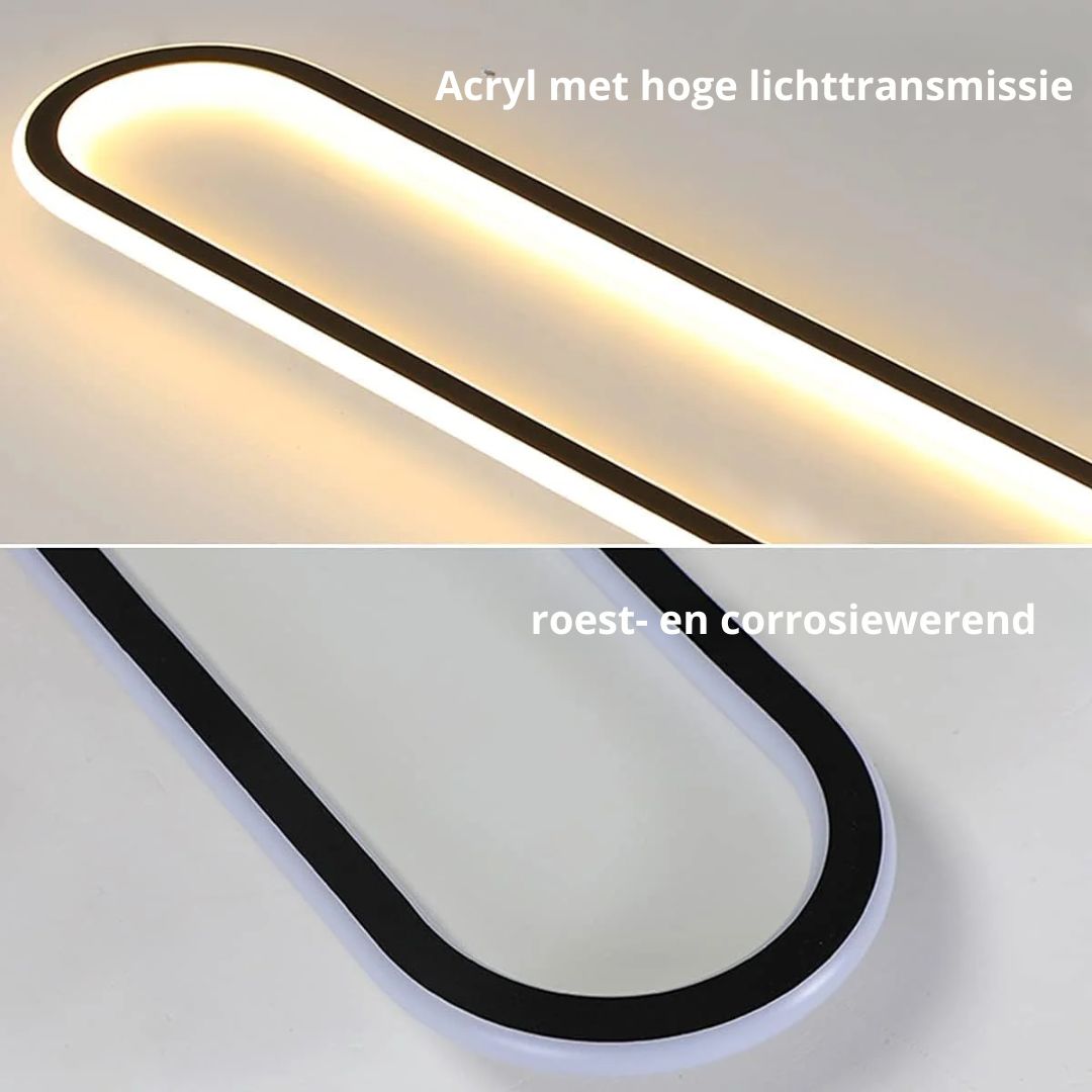 LED-Deckenleuchte für den Flur, oval, flaches Design, für Schlafzimmer, Wohnzimmer, Küche, 30–60 cm, einstellbare Farbtemperatur, Innenbereich | Thomler