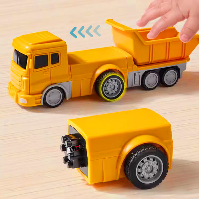 Magnetic Construction Vehicle Building Set for Kids – Transformable Toy Trucks with Snap-Together Magnets for Creative Play & STEM Learning | Thomler