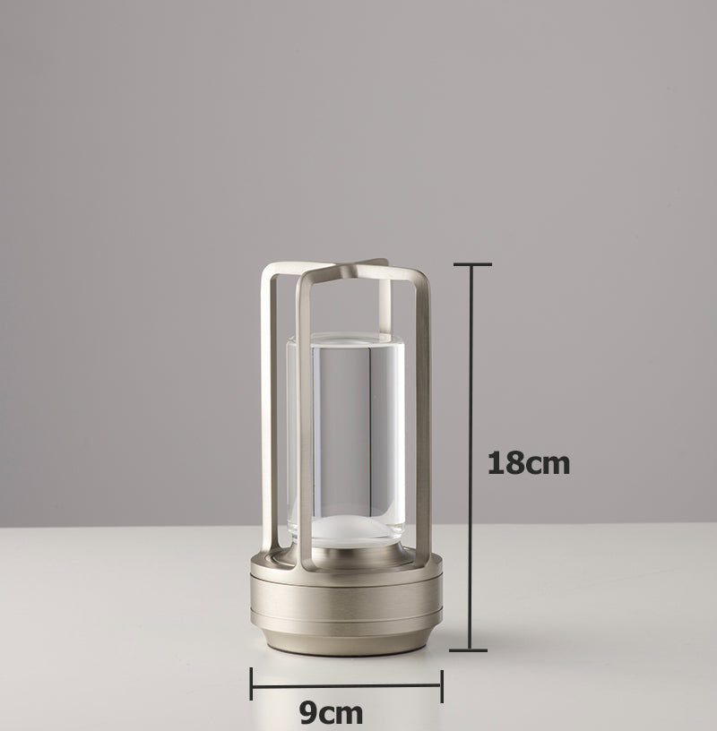 Draadloze, aanraakgevoelige led-bureaulamp met dimfunctie en USB-oplaadpoort voor slaapkamer, kantoor en nachtkastje – Waterdicht, draagbaar leeslampje – 36 uur batterijduur | Thomler