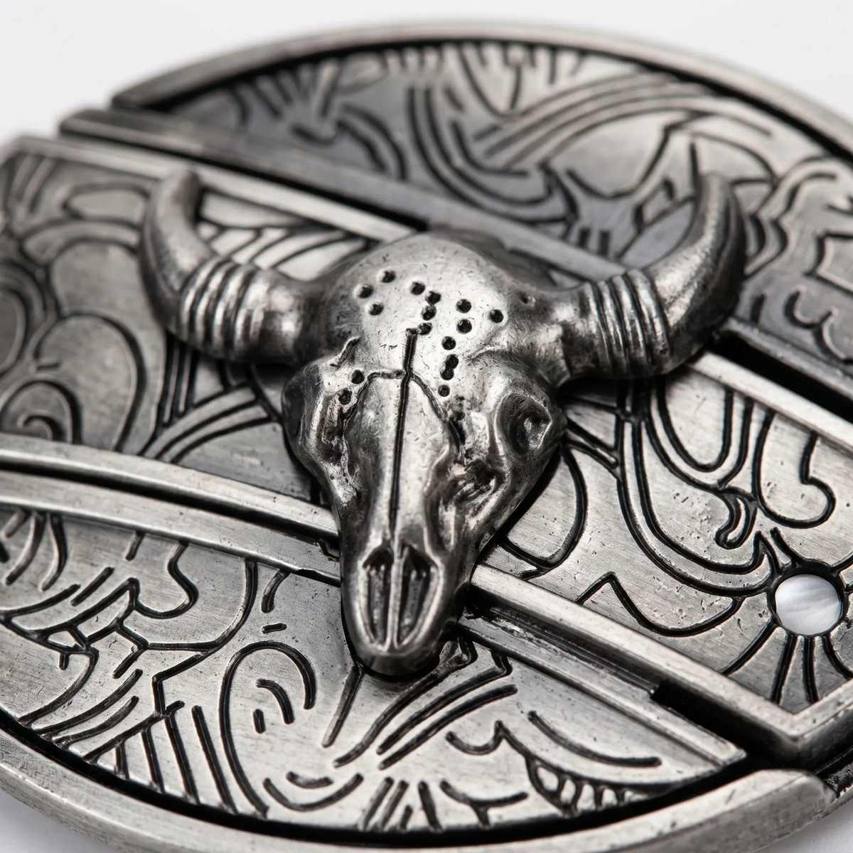 Hebilla de estilo vaquero con compartimento oculto para correas de 1.5 pulgadas | Herraje decorativo de aleación de zinc para rancho, rodeo y uso diario | Thomler