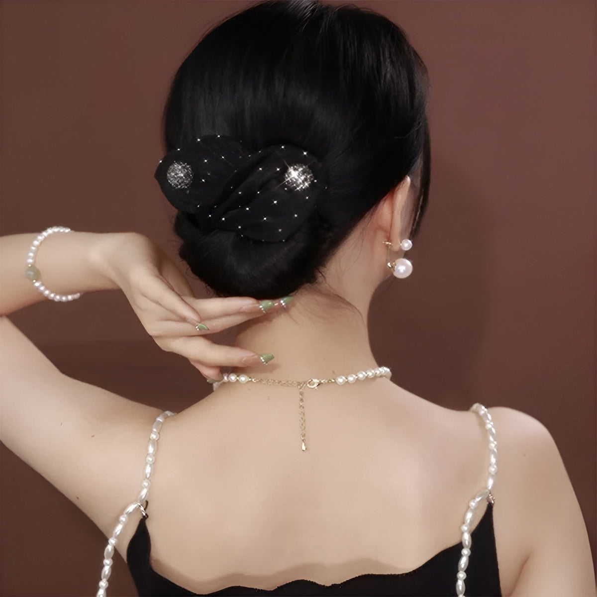 Kit de herramientas para moños con núcleo de alambre y cubierta de satén para recogidos, trenzas y moños de bailarina - Set de 7 piezas para todo tipo de cabello | Thomler