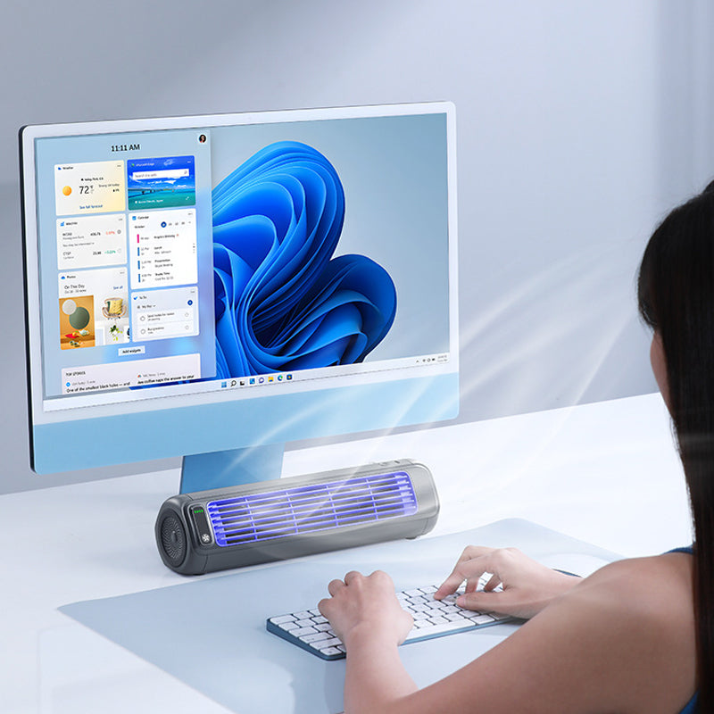 Rechargeable Tower Fan Wireless 12-Inch Desk Air Circulator for Home Office Bedroom Personal Cooling Desktop Portable Battery Powered Compac | Thomler