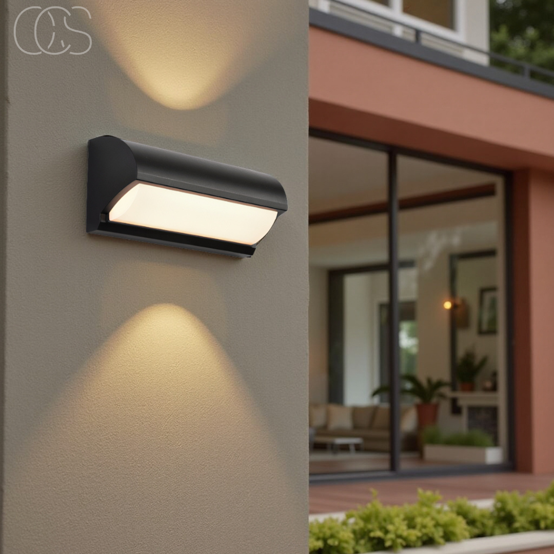 Outdoor LED Wall Light 20W Waterproof Fixture Black 9.8 Inch for Patio Entryway Garden Path Stairway IP65 Rated 960 Lumens Warm Glow | Thomler