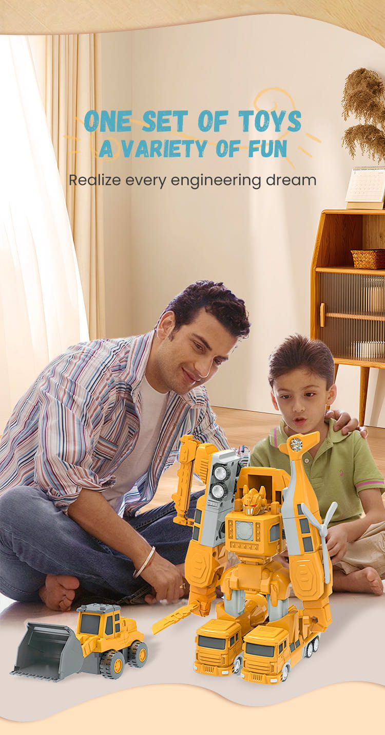 Magnetic Construction Vehicle Building Set for Kids – Transformable Toy Trucks with Snap-Together Magnets for Creative Play & STEM Learning | Thomler