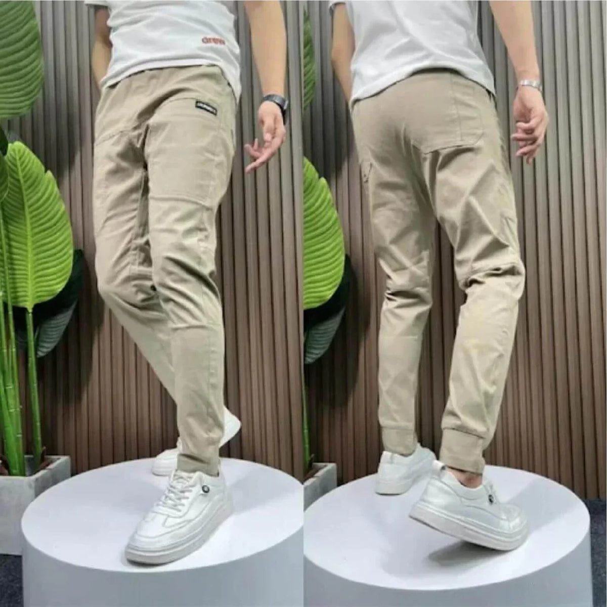Stretch-Cargojeans mit sechs Taschen und schmaler, flexibler Passform