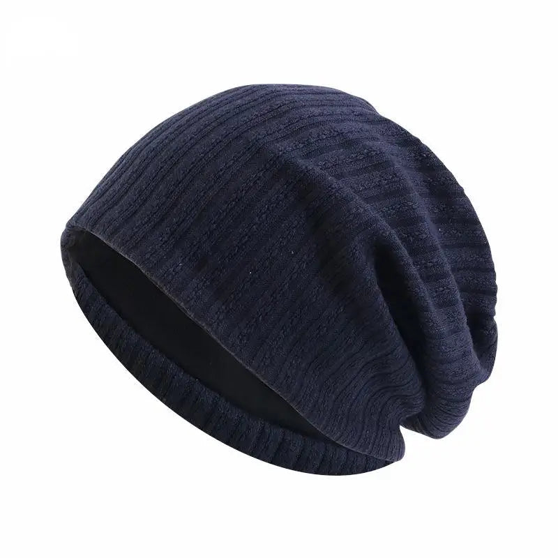 Textured Knit Beanie – Soft Cotton-Blend Winter Cap for Men & Women, One Size Fits All