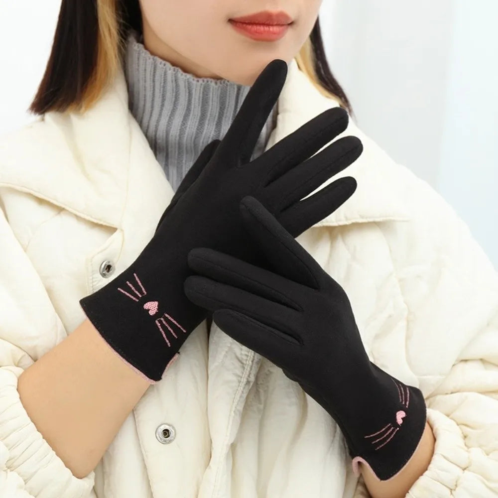 Katzen Touchscreen Winterhandschuhe für Damen