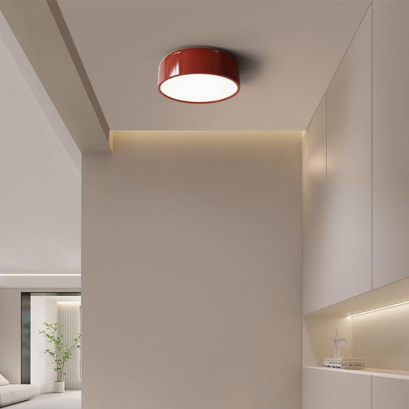 LED-Deckenleuchte, flach, 35,5–48 cm, dimmbar, Metallkuppel, grün, für Schlafzimmer, Küche, Büro | Thomler