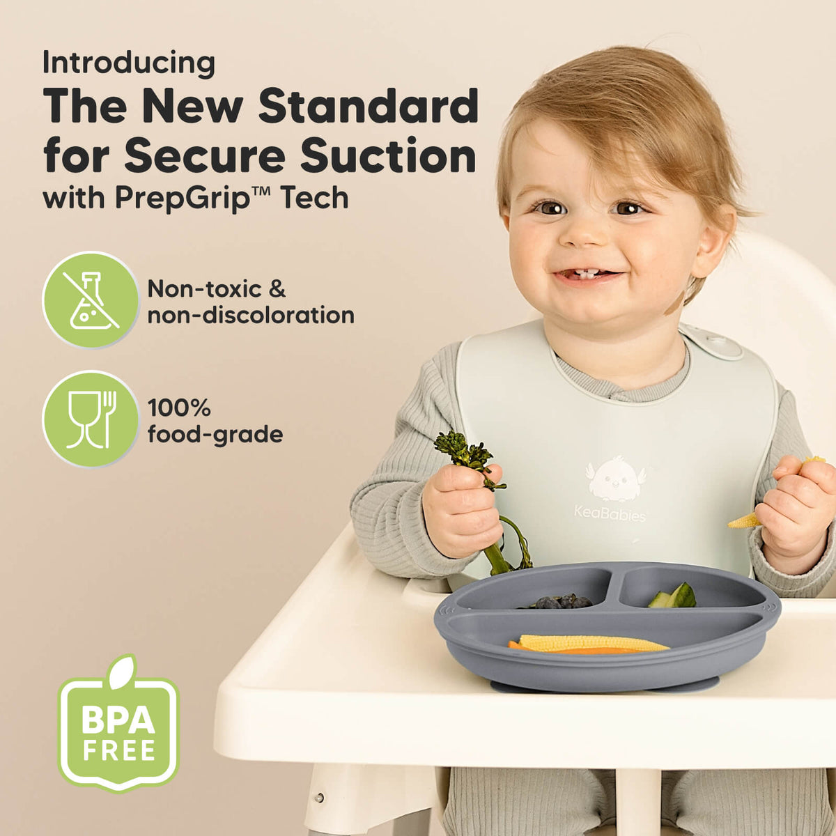 3-Pack Baby Silicone Suction Plates