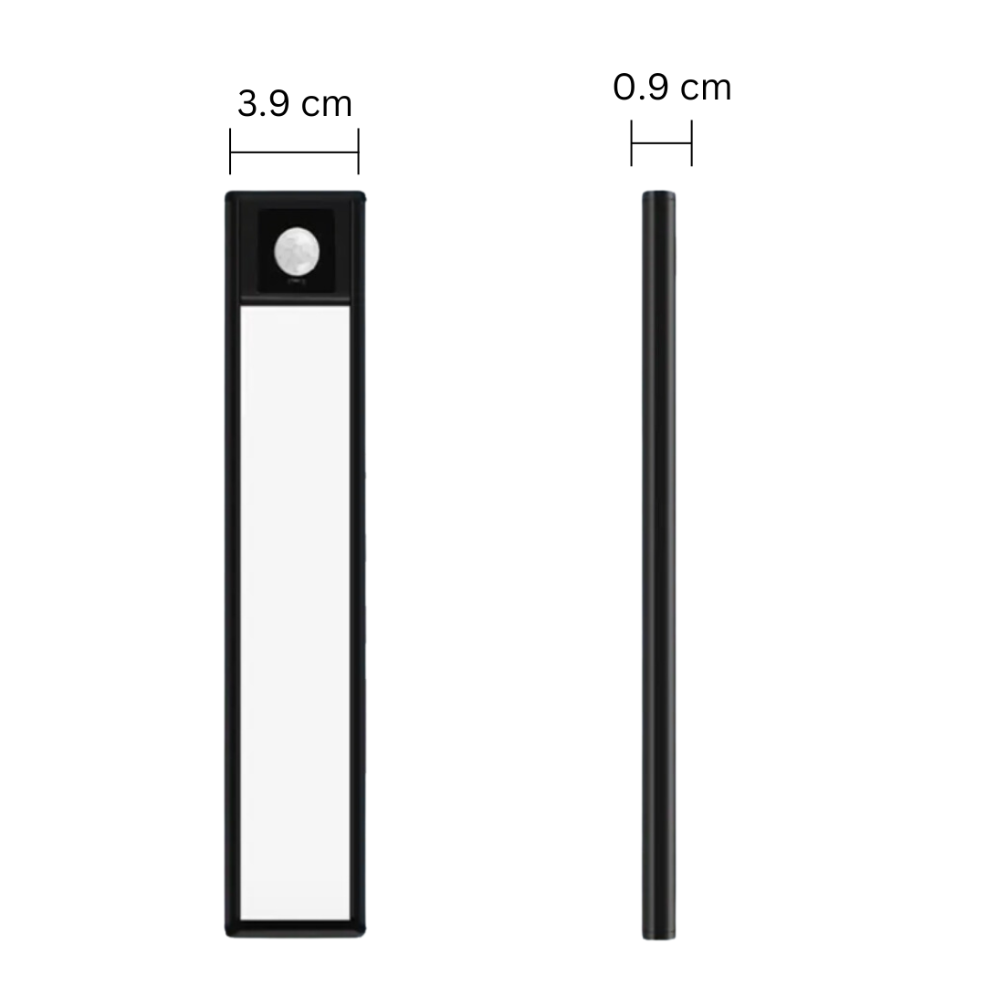 Bewegingssensor LED-onderkastverlichting, oplaadbare magnetische strip, batterijgevoed, draadloze verlichtingsbalk voor keuken, kast, voorraadkast, hal | Thomler