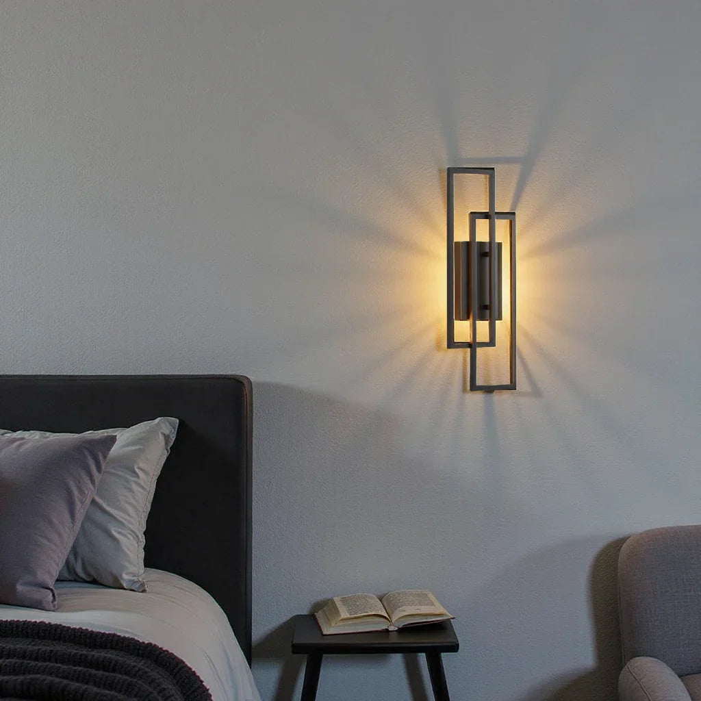 Modern Linear LED Wall Sconce 16 in Matte Black Aluminum for Hallways Bedrooms Living Rooms 3000K Warm Accent Light | Thomler