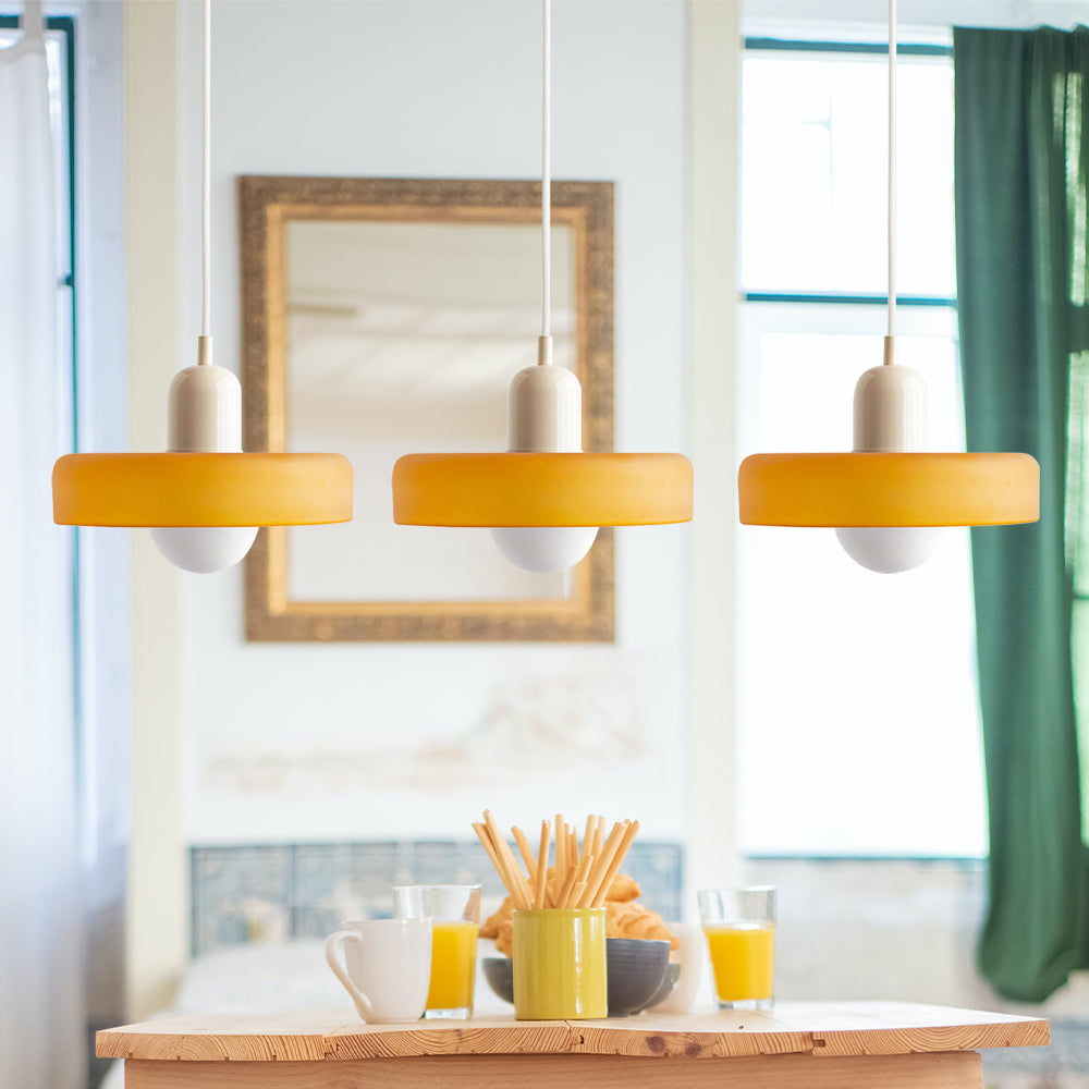 Glas-Pendelleuchte 12 Zoll höhenverstellbare Deckenleuchte für Schlafzimmer Nachttische modern minimalistisch nordische Hängelampe E27 Fassung für | Thomler