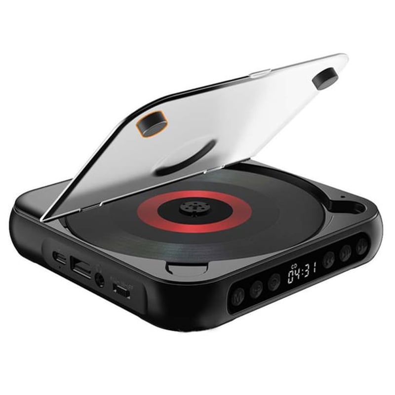 Wiederaufladbarer Disc-Player mit Bluetooth 5.3 Wireless Audio für Zuhause, Reisen und Lernen, unterstützt MP3 CD-R, 3,5-mm-Kopfhöreranschluss, USB-C-Ladeanschluss | Thomler